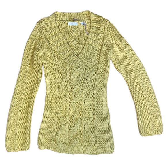 Anthropologie Sleeping On Snow Women's Sz S Sweater Chunk Cable Knit NWT - Picture 1 of 6